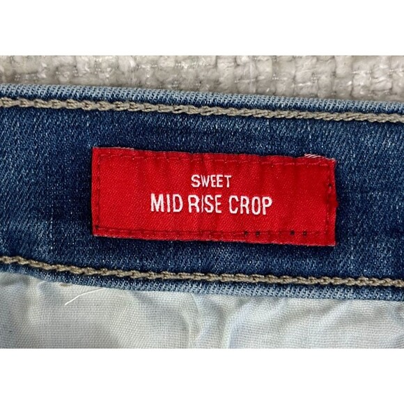 Lucky Brand Jeans Sweet Crop Women's 6 /28 Stretch Mid Rise Blue Denim - Picture 6 of 12